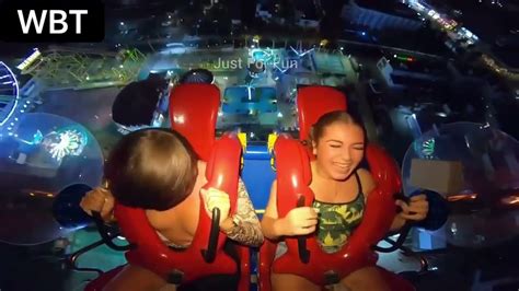 boob slip on slingshot ride|Slingshot Ride Nip Slip Porn Videos 